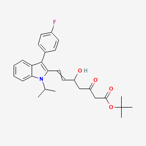 Tert-butyl 7-[3-(4-fluorophenyl)-1-propan-2-ylindol-2-yl]-5-hydroxy-3-oxohept-6-enoate