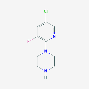 molecular formula C9H11ClFN3 B1532769 1-(5-Chloro-3-fluoropyridin-2-yl)piperazine CAS No. 1370419-33-2