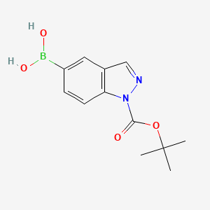 molecular formula C12H15BN2O4 B1532772 1-BOC-吲唑-5-硼酸 CAS No. 1167418-12-3