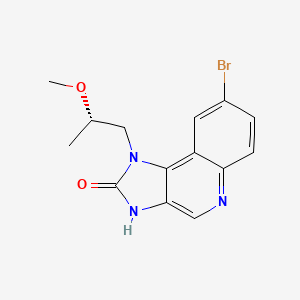 molecular formula C14H14BrN3O2 B1532776 (S)-8-bromo-1-(2-methoxypropyl)-1H-imidazo[4,5-c]quinolin-2(3H)-one CAS No. 1369532-69-3