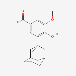 molecular formula C18H22O3 B1532777 3-(1-Adamantyl)-4-hydroxy-5-methoxybenzaldehyde CAS No. 1354784-04-5