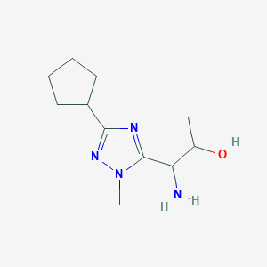 1-Amino-1-(3-cyclopentyl-1-methyl-1h-1,2,4-triazol-5-yl)propan-2-ol