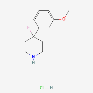 molecular formula C12H17ClFNO B1532781 4-(3-Methoxyphenyl)-4-fluoropiperidine hydrochloride CAS No. 1345610-60-7