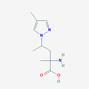 2-Amino-2-methyl-4-(4-methyl-1h-pyrazol-1-yl)pentanoic acid