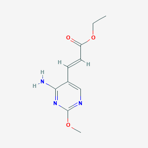 2-Propenoic acid, 3-(4-amino-2-methoxy-5-pyrimidinyl)-, ethyl ester, (2E)-