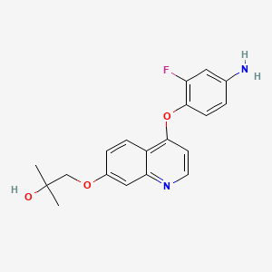 1-((4-(4-Amino-2-fluorophenoxy)quinolin-7-yl)oxy)-2-methylpropan-2-ol