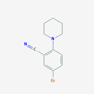 molecular formula C12H13BrN2 B1532791 5-Bromo-2-(piperidin-1-yl)benzonitrile CAS No. 876918-30-8