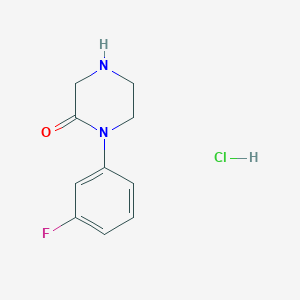 molecular formula C10H12ClFN2O B1532792 1-(3-Fluorophenyl)piperazin-2-one hydrochloride CAS No. 914654-87-8