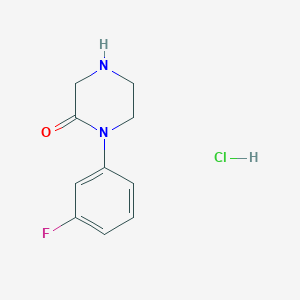 molecular formula C10H12ClFN2O B1532792 1-(3-フルオロフェニル)ピペラジン-2-オン塩酸塩 CAS No. 914654-87-8