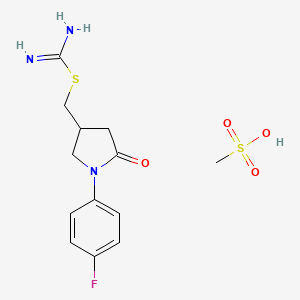 [1-(4-Fluorophenyl)-5-oxopyrrolidin-3-yl]methyl imidothiocarbamate metanesulfonate