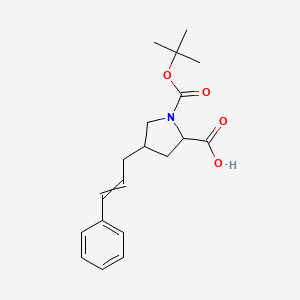 (2S,4R)-1-[(tert-butoxy)carbonyl]-4-[(2E)-3-phenylprop-2-en-1-yl]pyrrolidine-2-carboxylic acid