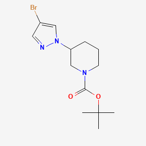 molecular formula C13H20BrN3O2 B1532799 3-(4-溴-1H-吡唑-1-基)哌啶-1-羧酸叔丁酯 CAS No. 1092564-21-0