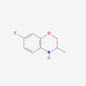 molecular formula C9H10FNO B1532802 7-fluoro-3-methyl-3,4-dihydro-2H-benzo[b][1,4]oxazine CAS No. 61382-42-1