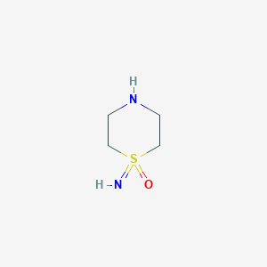 molecular formula C4H10N2OS B1532806 1-Iminothiomorpholine 1-oxide CAS No. 1621962-33-1