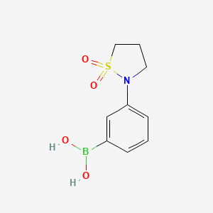 molecular formula C9H12BNO4S B1532807 3-(1,1-Dioxido-2-isothiazolidinyl)phenylboronic acid CAS No. 1176093-78-9