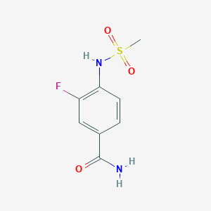 molecular formula C8H9FN2O3S B1532809 3-Fluoro-4-methanesulfonamidobenzamide CAS No. 1820605-06-8