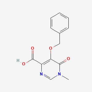 molecular formula C13H12N2O4 B1532811 5-(Benzyloxy)-1-methyl-6-oxo-1,6-dihydropyrimidine-4-carboxylic acid CAS No. 1338091-25-0