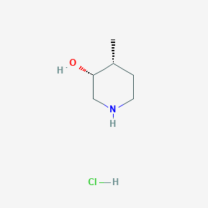 molecular formula C6H14ClNO B1532812 cis-3-Hydroxy-4-methylpiperidine HCl CAS No. 955028-77-0