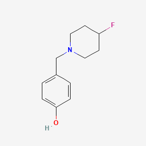 molecular formula C12H16FNO B1532815 4-[(4-Fluoropiperidin-1-yl)methyl]phenol CAS No. 1715917-12-6