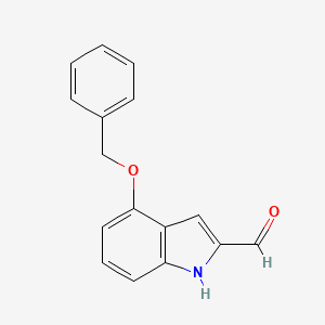 molecular formula C16H13NO2 B1532816 4-(Benzyloxy)-1H-indole-2-carbaldehyde CAS No. 38175-39-2