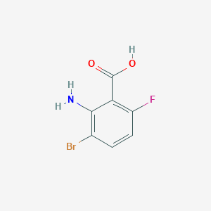 molecular formula C7H5BrFNO2 B1532819 2-Amino-3-bromo-6-fluorobenzoic acid CAS No. 1259532-72-3