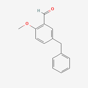 molecular formula C15H14O2 B1532822 5-苄基-2-甲氧基苯甲醛 CAS No. 722493-91-6