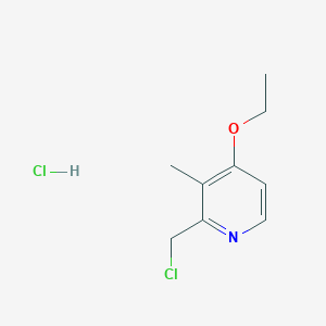 molecular formula C9H13Cl2NO B1532831 2-氯甲基-4-乙氧基-3-甲基吡啶盐酸盐 CAS No. 1166386-03-3