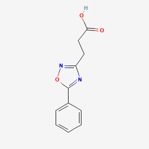 molecular formula C11H10N2O3 B1532833 3-(5-Phenyl-1,2,4-oxadiazol-3-yl)propanoic acid CAS No. 1082329-59-6
