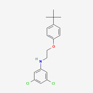 molecular formula C18H21Cl2NO B1532835 N-{2-[4-(Tert-butyl)phenoxy]ethyl}-3,5-dichloroaniline CAS No. 1040689-58-4
