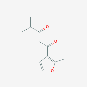 4-Methyl-1-(2-methylfuran-3-yl)pentane-1,3-dione