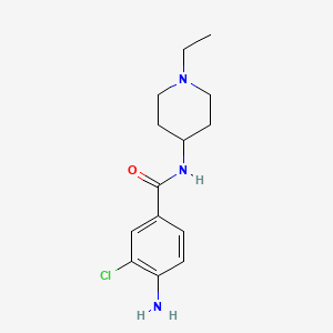 molecular formula C14H20ClN3O B1532837 4-amino-3-chloro-N-(1-ethyl-4-piperidyl)benzamide CAS No. 1001347-15-4