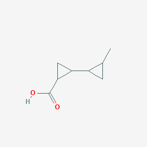 molecular formula C8H12O2 B1532841 2-(2-Methylcyclopropyl)cyclopropane-1-carboxylic acid CAS No. 2060042-39-7