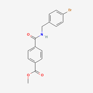 molecular formula C16H14BrNO3 B1532842 4-((4-溴苄基)氨基甲酰基)苯甲酸甲酯 CAS No. 2052958-39-9