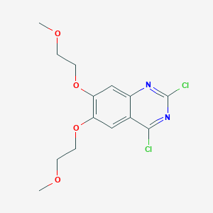 molecular formula C14H16Cl2N2O4 B1532843 2,4-Dichloro-6,7-bis(2-methoxyethoxy)quinazoline CAS No. 1710372-46-5