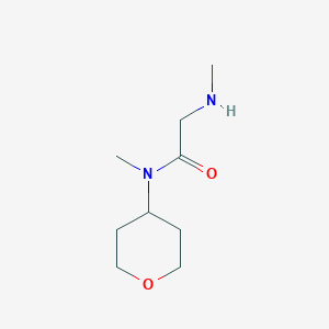 molecular formula C9H18N2O2 B1532844 N-methyl-2-(methylamino)-N-(oxan-4-yl)acetamide CAS No. 1155585-59-3
