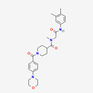 N-(2-((3,4-Dimethylphenyl)amino)-2-oxoethyl)-N-methyl-1-(4-morpholinobenzoyl)piperidine-4-carboxamide