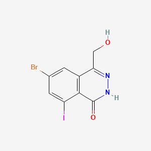 6-Bromo-4-(hydroxymethyl)-8-iodophthalazin-1(2H)-one