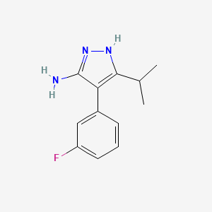 4-(3-Fluorophenyl)-3-isopropyl-1h-pyrazol-5-amine