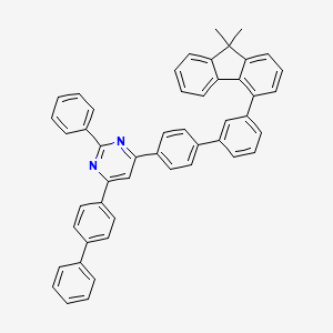 4-([1,1'-Biphenyl]-4-yl)-6-(3'-(9,9-dimethyl-9H-fluoren-4-yl)-[1,1'-biphenyl]-4-yl)-2-phenylpyrimidine