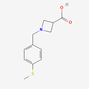 molecular formula C12H15NO2S B1532850 1-{[4-(Methylsulfanyl)phenyl]methyl}azetidine-3-carboxylic acid CAS No. 1340088-46-1