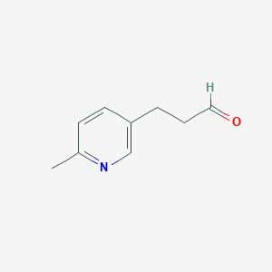 molecular formula C9H11NO B1532855 3-(6-Methylpyridin-3-yl)propanal CAS No. 1342446-23-4