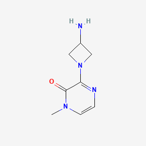 molecular formula C8H12N4O B1532856 3-(3-氨基氮杂环丁烷-1-基)-1-甲基吡嗪-2(1H)-酮 CAS No. 1341834-77-2