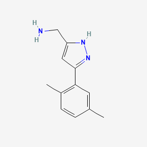 [3-(2,5-dimethylphenyl)-1H-pyrazol-5-yl]methanamine