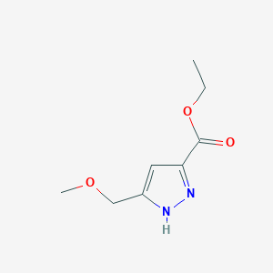 molecular formula C8H12N2O3 B1532859 5-(甲氧基甲基)-1H-吡唑-3-羧酸乙酯 CAS No. 1297546-22-5