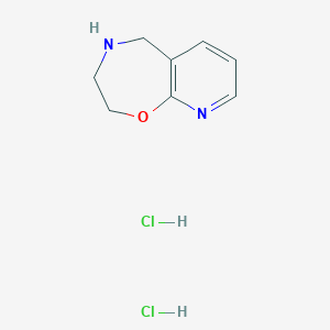 molecular formula C8H12Cl2N2O B1532862 2,3,4,5-Tetrahydropyrido[3,2-f][1,4]oxazepine dihydrochloride CAS No. 956431-47-3