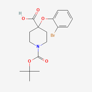 4-(2-Bromophenoxy)-1-[(tert-butoxy)carbonyl]piperidine-4-carboxylicacid