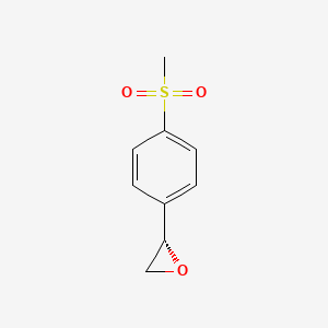 molecular formula C9H10O3S B15328654 Oxirane, 2-[4-(methylsulfonyl)phenyl]-, (2S)- CAS No. 1568207-46-4