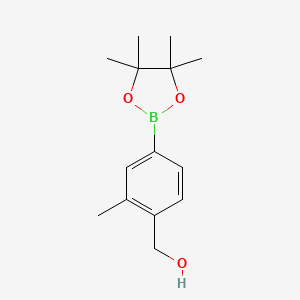 molecular formula C14H21BO3 B1532869 (2-Methyl-4-(4,4,5,5-tetramethyl-1,3,2-dioxaborolan-2-yl)phenyl)methanol CAS No. 1160430-87-4