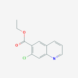 molecular formula C12H10ClNO2 B1532870 Ethyl 7-chloroquinoline-6-carboxylate CAS No. 916812-04-9
