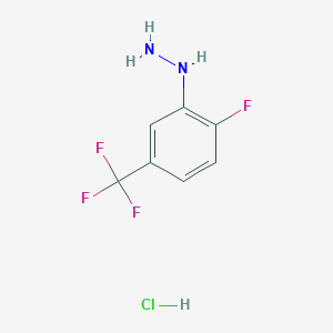 molecular formula C7H7ClF4N2 B1532871 (2-Fluoro-5-(trifluoromethyl)phenyl)hydrazine hydrochloride CAS No. 1092958-56-9
